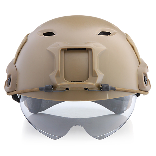 Tactical Strike Head Protector Eye Shield Solid Helmet Casque for Outdoor Activity 3 Color